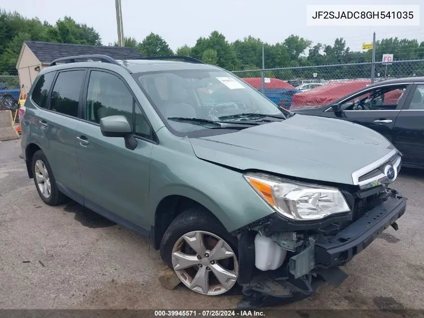 2016 Subaru Forester 2.5I Premium VIN: JF2SJADC8GH541035 Lot: 39945571