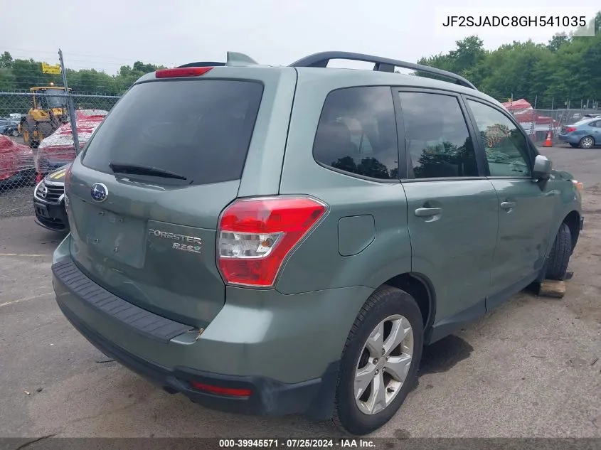 2016 Subaru Forester 2.5I Premium VIN: JF2SJADC8GH541035 Lot: 39945571