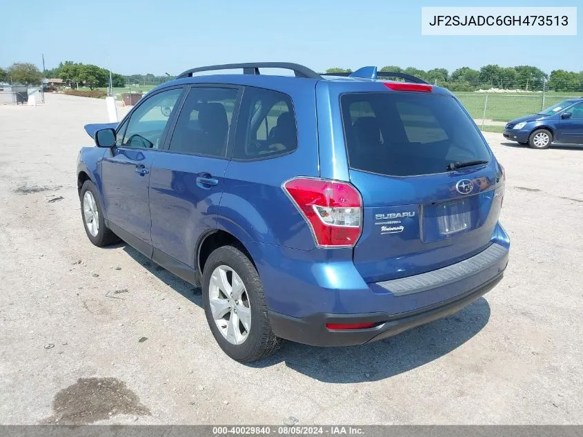 2016 Subaru Forester 2.5I Premium VIN: JF2SJADC6GH473513 Lot: 40029840