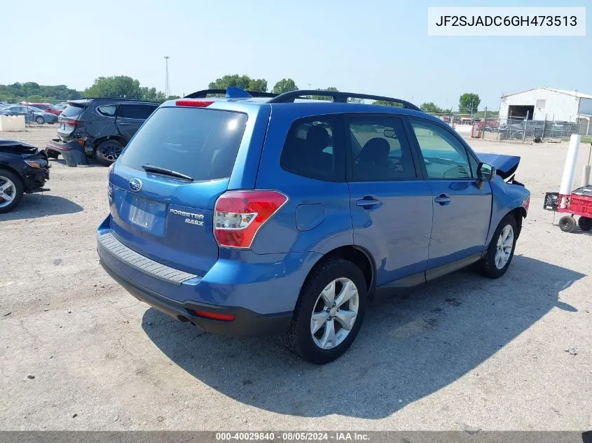 2016 Subaru Forester 2.5I Premium VIN: JF2SJADC6GH473513 Lot: 40029840