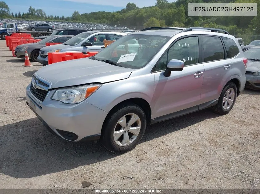 2016 Subaru Forester 2.5I Premium VIN: JF2SJADC2GH497128 Lot: 40085734