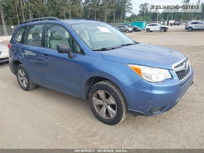 2016 Subaru Forester 2.5I VIN: JF2SJABC9GH531813 Lot: 40092973