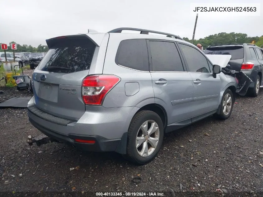 2016 Subaru Forester 2.5I Limited VIN: JF2SJAKCXGH524563 Lot: 40133345