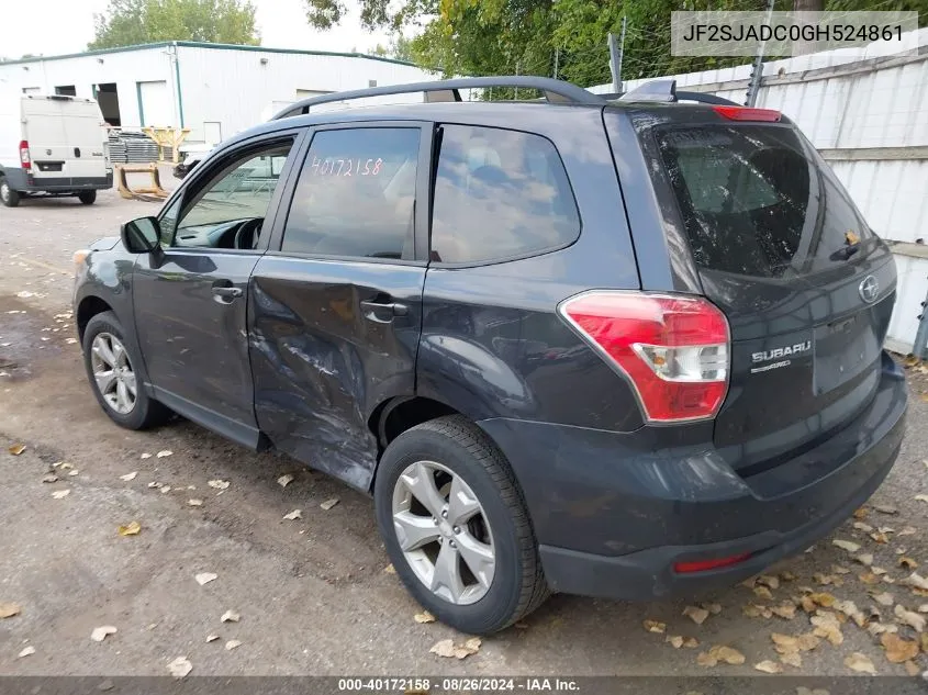 JF2SJADC0GH524861 2016 Subaru Forester 2.5I Premium