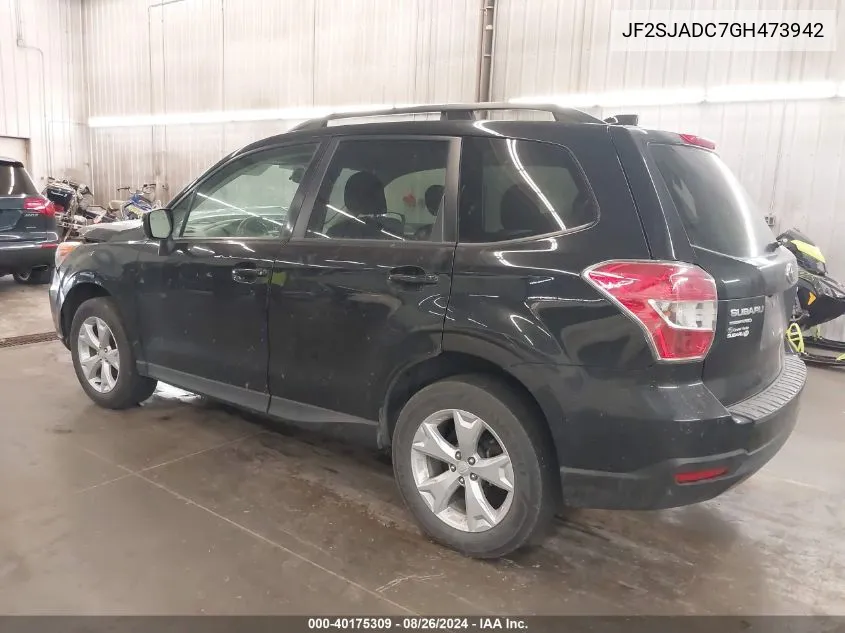 JF2SJADC7GH473942 2016 Subaru Forester 2.5I Premium