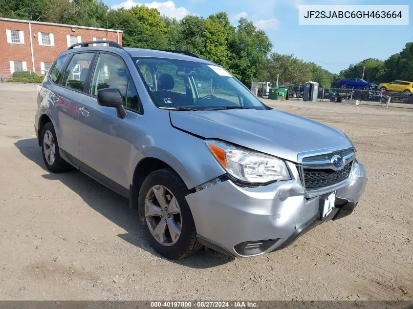 2016 Subaru Forester 2.5I VIN: JF2SJABC6GH463664 Lot: 40197800