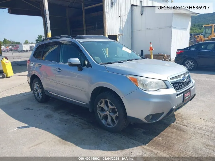 2016 Subaru Forester 2.5I Touring VIN: JF2SJAXC1GH536917 Lot: 40245902