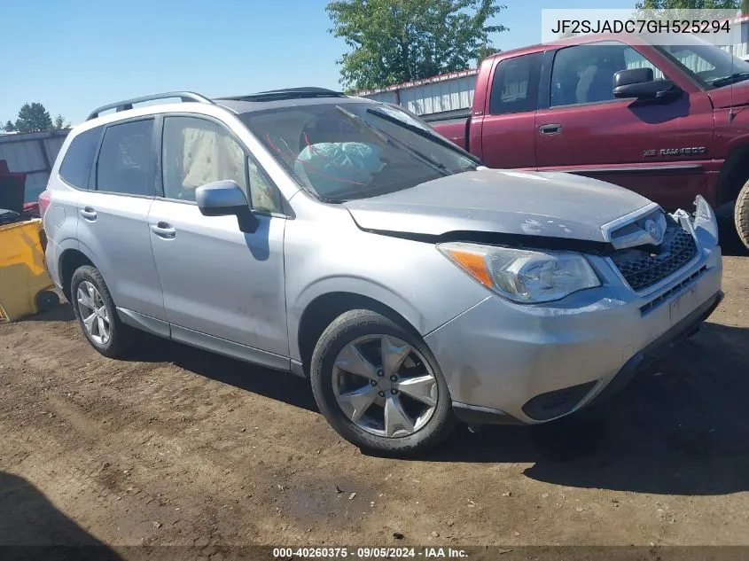 2016 Subaru Forester 2.5I Premium VIN: JF2SJADC7GH525294 Lot: 40260375