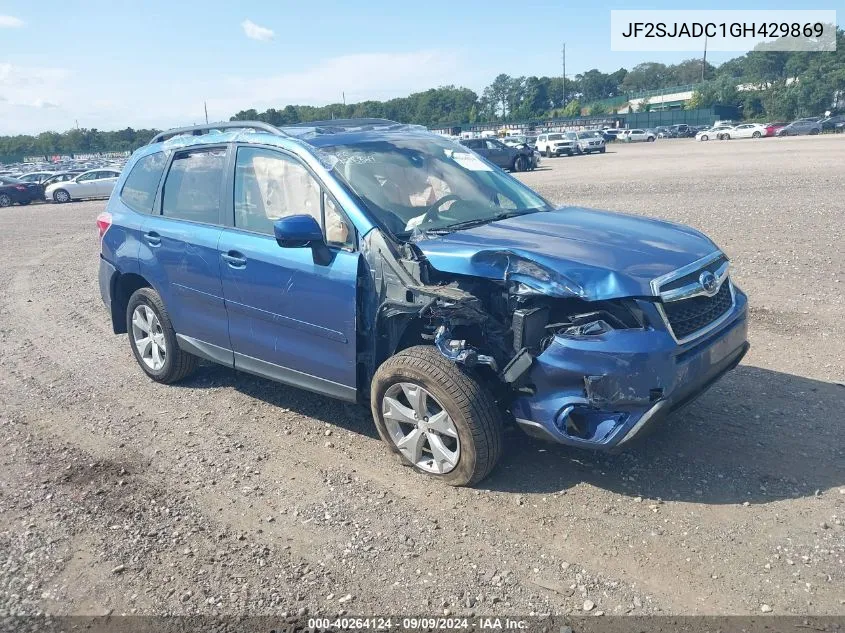 2016 Subaru Forester 2.5I Premium VIN: JF2SJADC1GH429869 Lot: 40264124