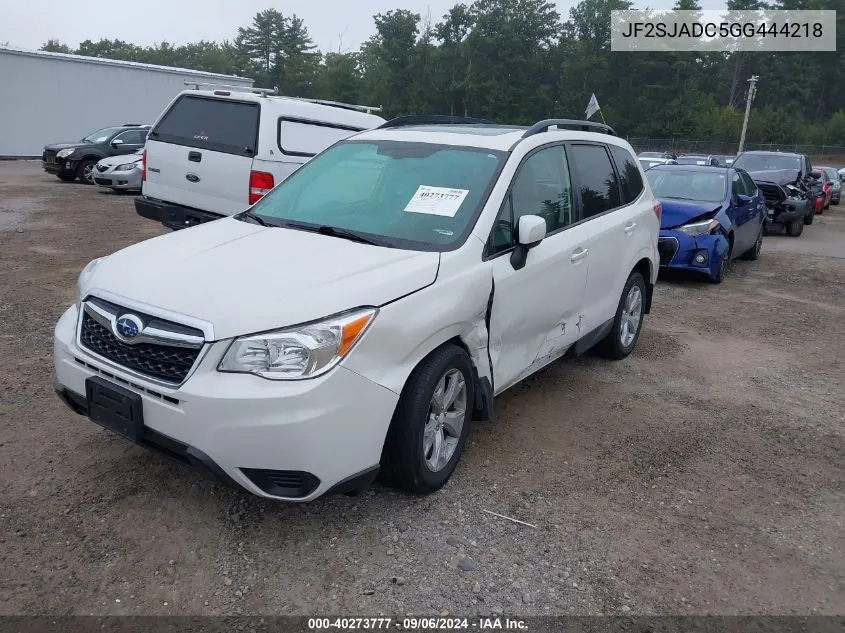 2016 Subaru Forester 2.5I Premium VIN: JF2SJADC5GG444218 Lot: 40273777