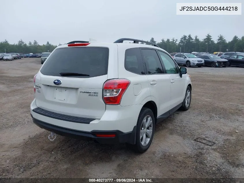 2016 Subaru Forester 2.5I Premium VIN: JF2SJADC5GG444218 Lot: 40273777