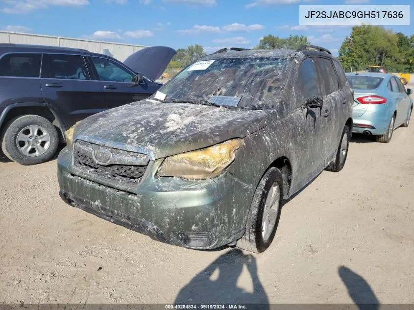 2016 Subaru Forester 2.5I VIN: JF2SJABC9GH517636 Lot: 40284834