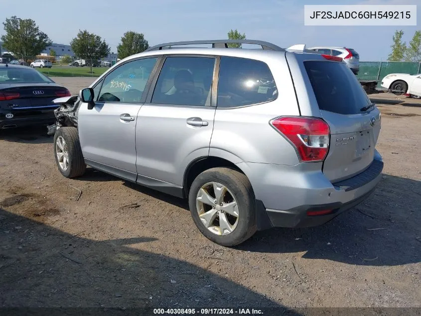 JF2SJADC6GH549215 2016 Subaru Forester 2.5I Premium