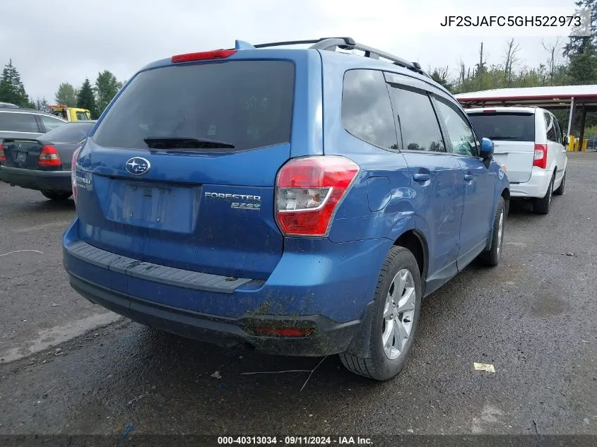 2016 Subaru Forester 2.5I Premium VIN: JF2SJAFC5GH522973 Lot: 40313034