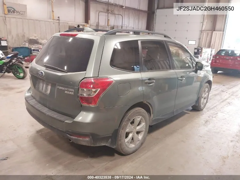 2016 Subaru Forester 2.5I Premium VIN: JF2SJADC2GH460550 Lot: 40323538