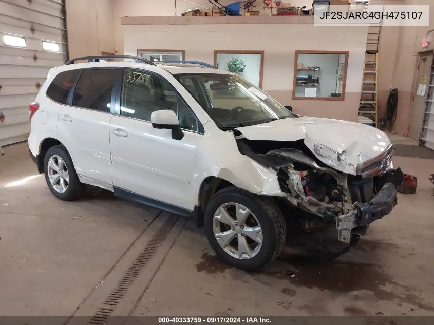 JF2SJARC4GH475107 2016 Subaru Forester 2.5I Limited