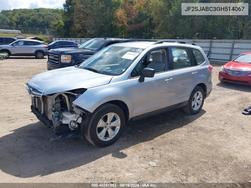 2016 Subaru Forester 2.5I VIN: JF2SJABC3GH514067 Lot: 40351952