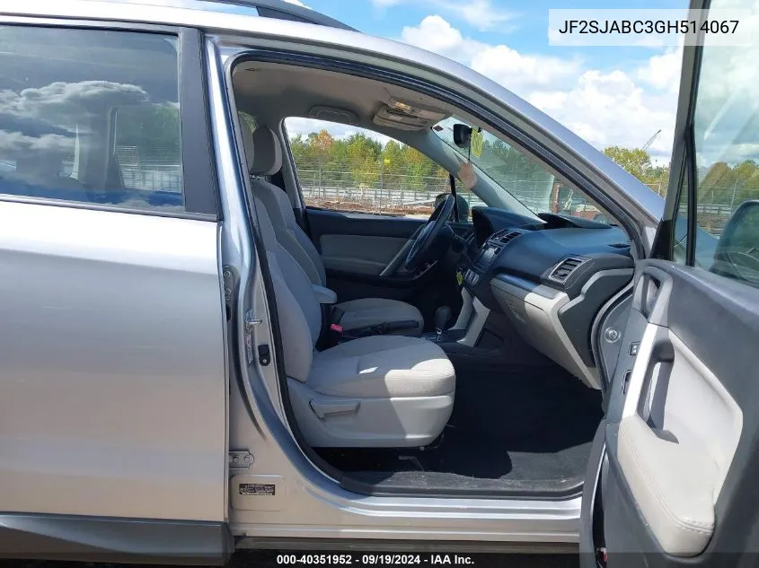 2016 Subaru Forester 2.5I VIN: JF2SJABC3GH514067 Lot: 40351952