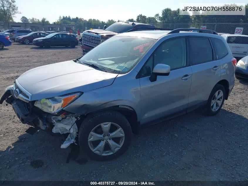 2016 Subaru Forester 2.5I Premium VIN: JF2SJADC7GH558876 Lot: 40375727