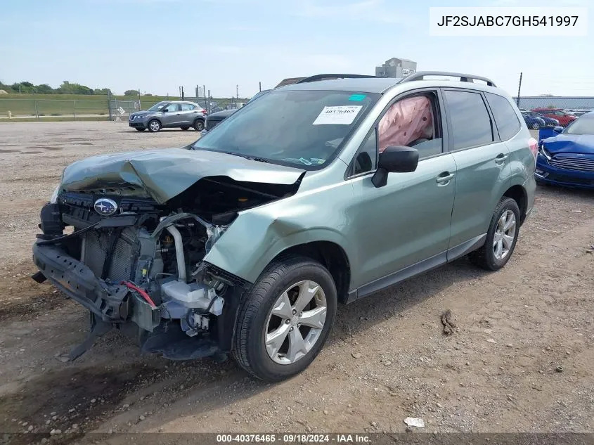 2016 Subaru Forester 2.5I VIN: JF2SJABC7GH541997 Lot: 40376465