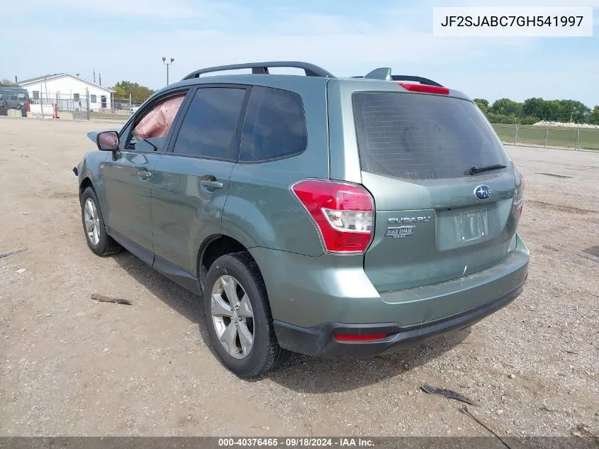 2016 Subaru Forester 2.5I VIN: JF2SJABC7GH541997 Lot: 40376465