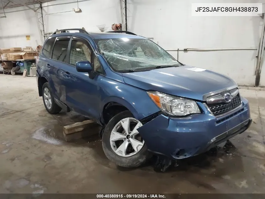 2016 Subaru Forester 2.5I Premium VIN: JF2SJAFC8GH438873 Lot: 40380915