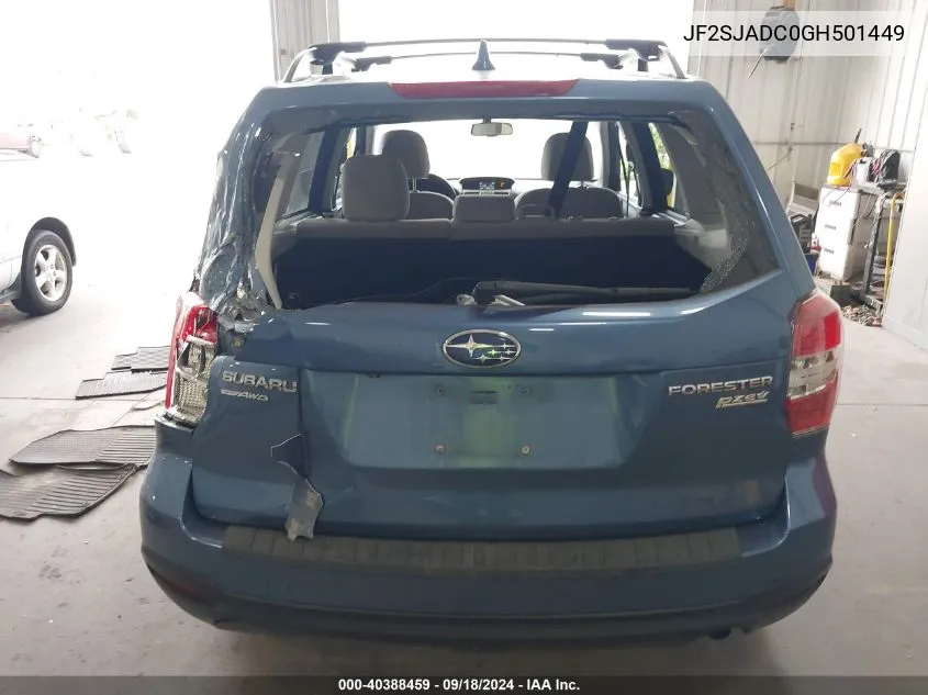 JF2SJADC0GH501449 2016 Subaru Forester 2.5I Premium