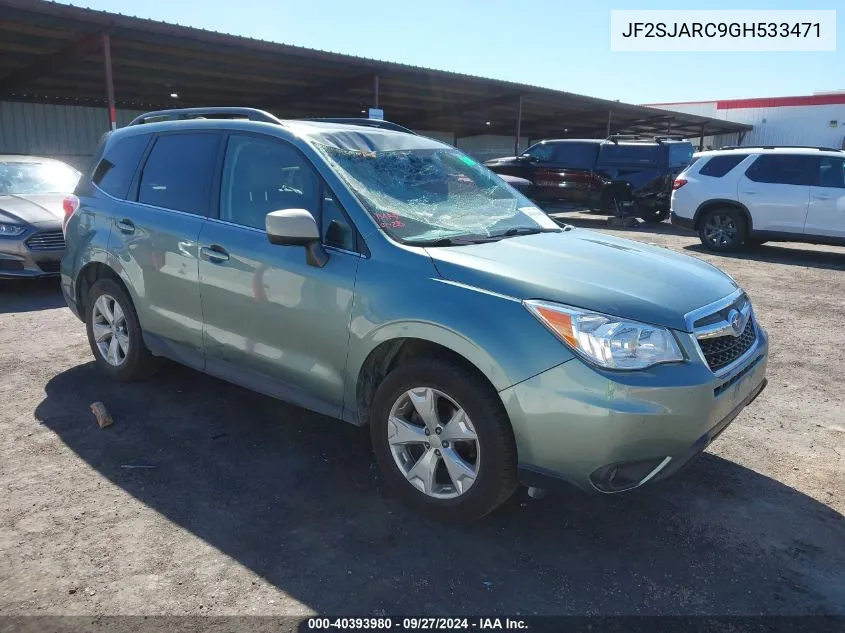 2016 Subaru Forester 2.5I Limited VIN: JF2SJARC9GH533471 Lot: 40393980