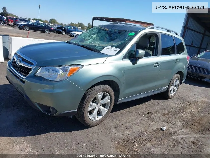 2016 Subaru Forester 2.5I Limited VIN: JF2SJARC9GH533471 Lot: 40393980