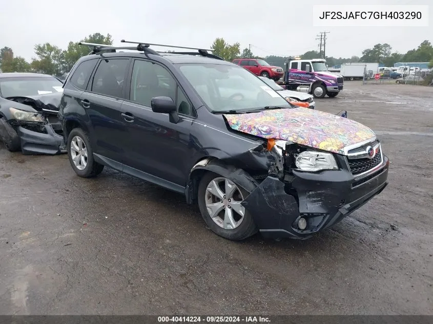 2016 Subaru Forester 2.5I Premium VIN: JF2SJAFC7GH403290 Lot: 40414224