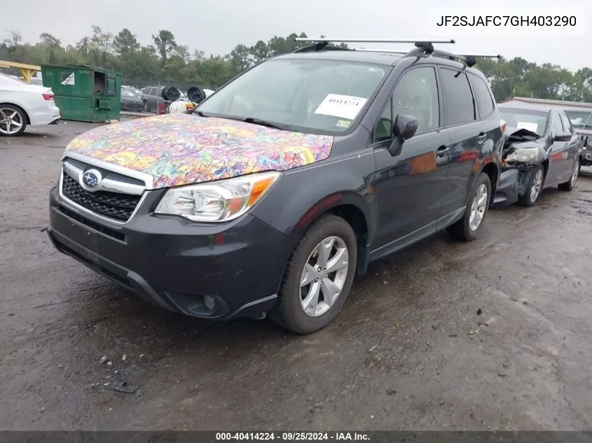 2016 Subaru Forester 2.5I Premium VIN: JF2SJAFC7GH403290 Lot: 40414224