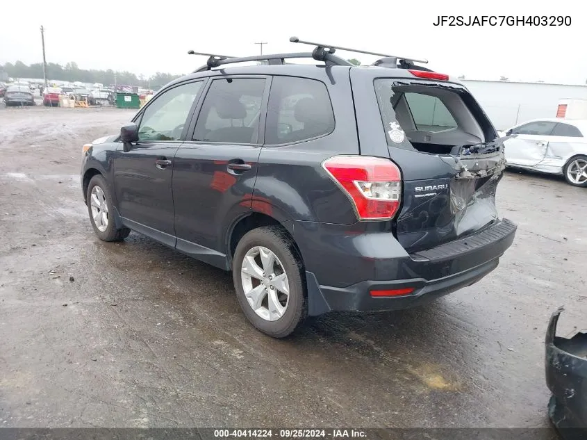 2016 Subaru Forester 2.5I Premium VIN: JF2SJAFC7GH403290 Lot: 40414224