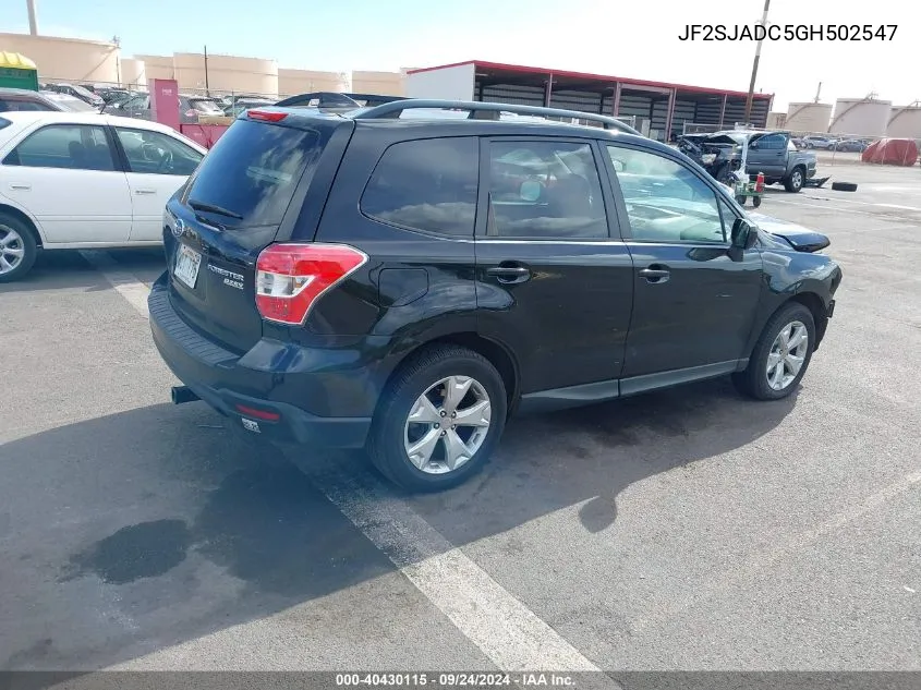 JF2SJADC5GH502547 2016 Subaru Forester 2.5I Premium