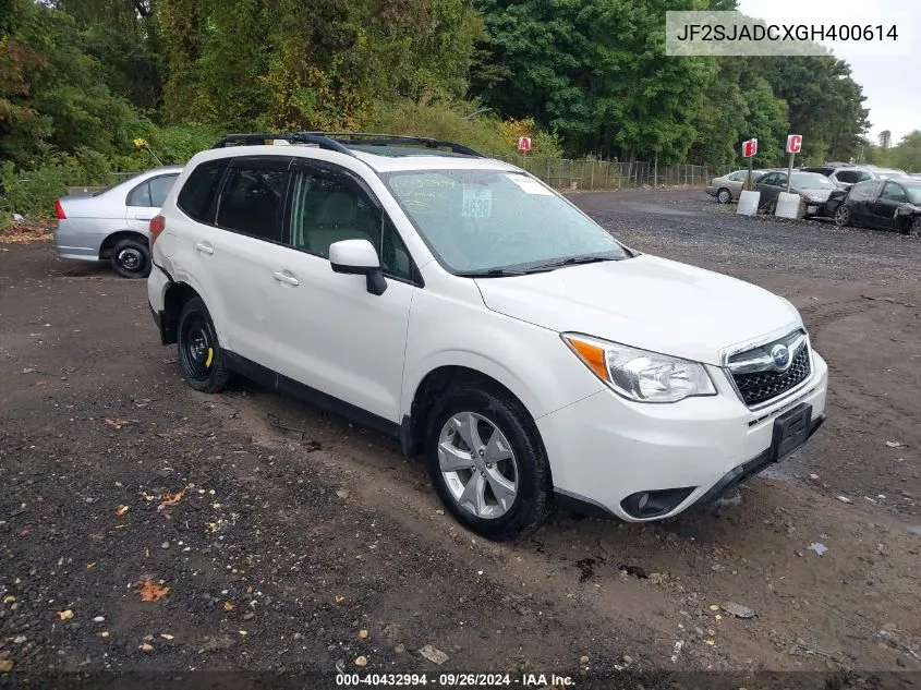 2016 Subaru Forester 2.5I Premium VIN: JF2SJADCXGH400614 Lot: 40432994