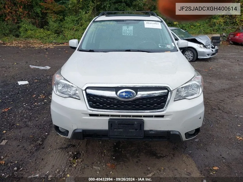 JF2SJADCXGH400614 2016 Subaru Forester 2.5I Premium