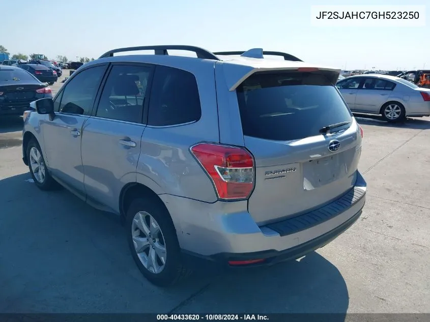 JF2SJAHC7GH523250 2016 Subaru Forester 2.5I Limited