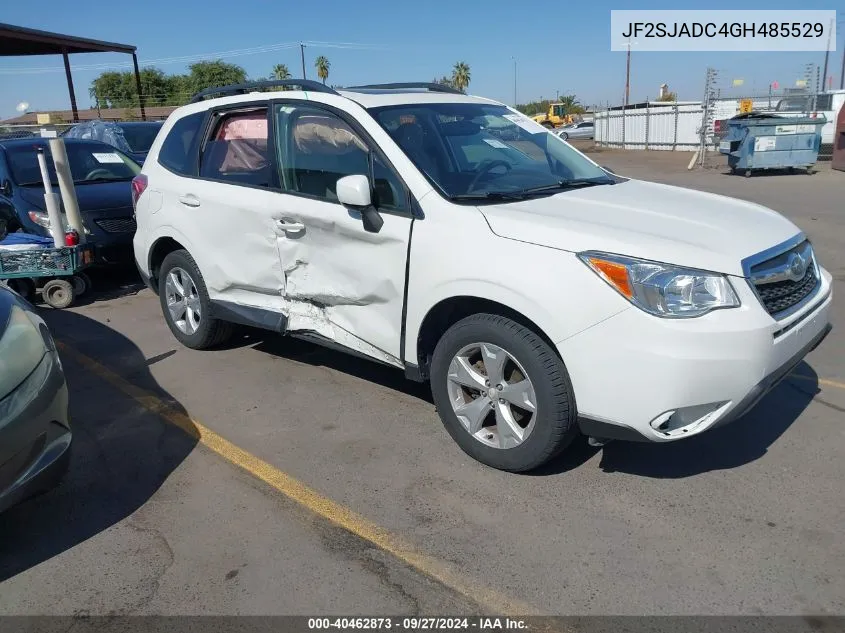 2016 Subaru Forester 2.5I Premium VIN: JF2SJADC4GH485529 Lot: 40462873