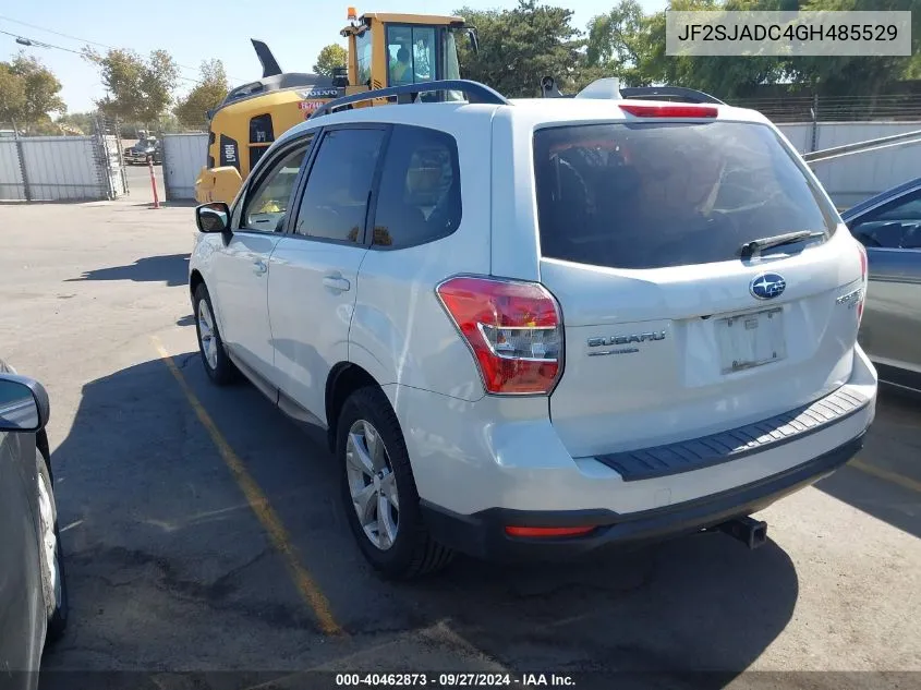 2016 Subaru Forester 2.5I Premium VIN: JF2SJADC4GH485529 Lot: 40462873