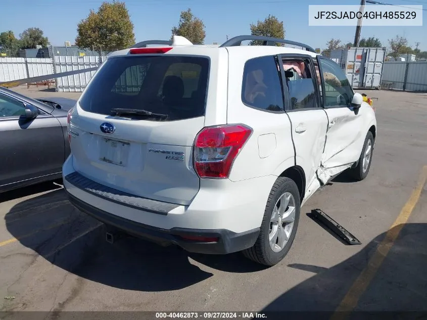 2016 Subaru Forester 2.5I Premium VIN: JF2SJADC4GH485529 Lot: 40462873