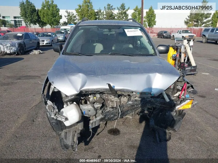 2016 Subaru Forester 2.5I VIN: JF2SJABC5GH479905 Lot: 40469657