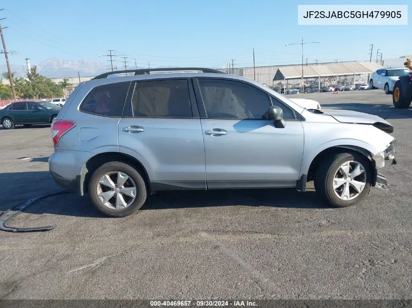 2016 Subaru Forester 2.5I VIN: JF2SJABC5GH479905 Lot: 40469657