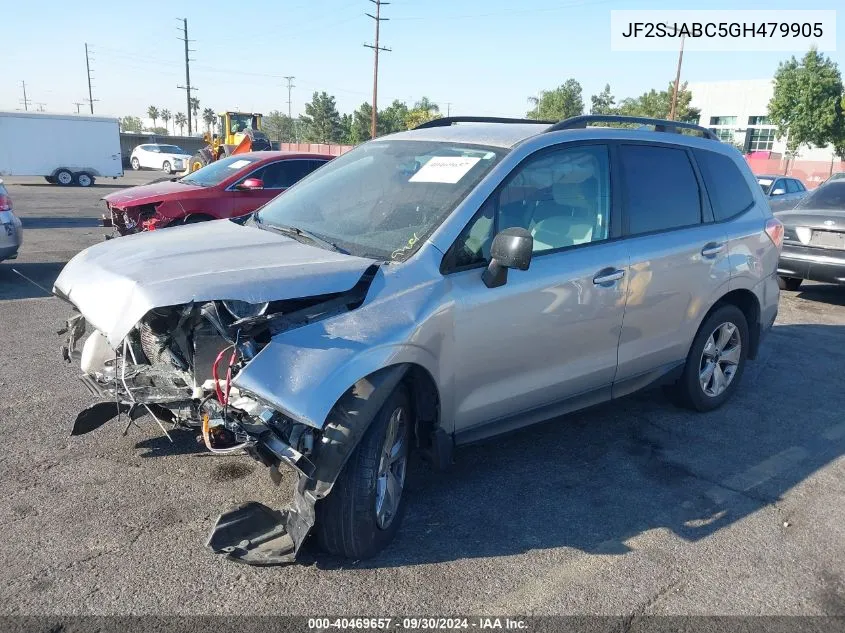 2016 Subaru Forester 2.5I VIN: JF2SJABC5GH479905 Lot: 40469657