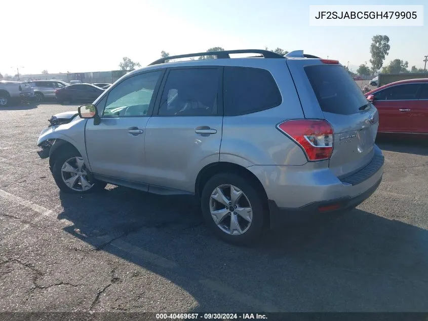 2016 Subaru Forester 2.5I VIN: JF2SJABC5GH479905 Lot: 40469657