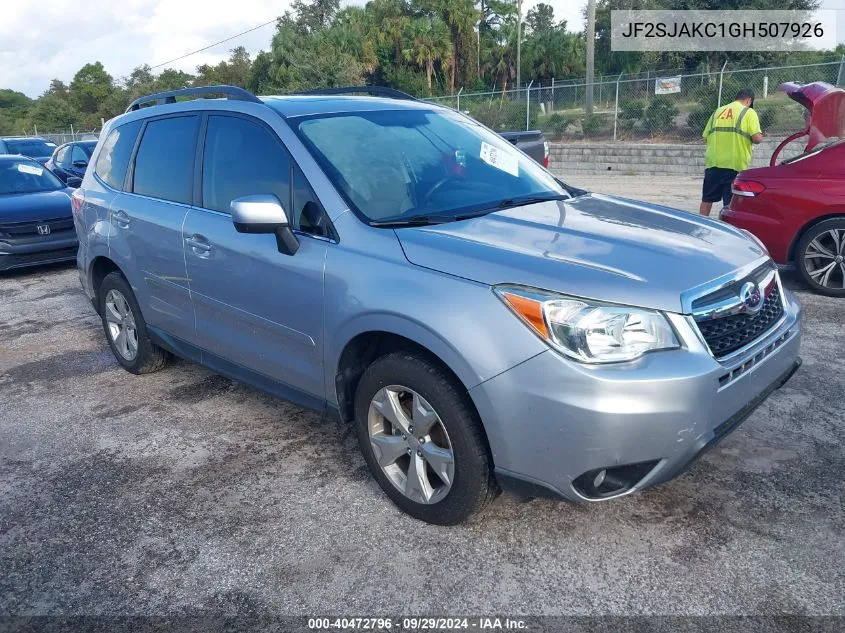 2016 Subaru Forester 2.5I Limited VIN: JF2SJAKC1GH507926 Lot: 40472796