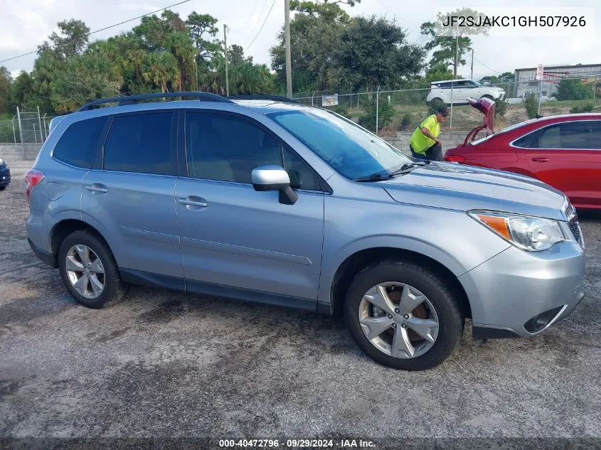 2016 Subaru Forester 2.5I Limited VIN: JF2SJAKC1GH507926 Lot: 40472796