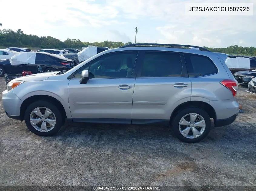 2016 Subaru Forester 2.5I Limited VIN: JF2SJAKC1GH507926 Lot: 40472796