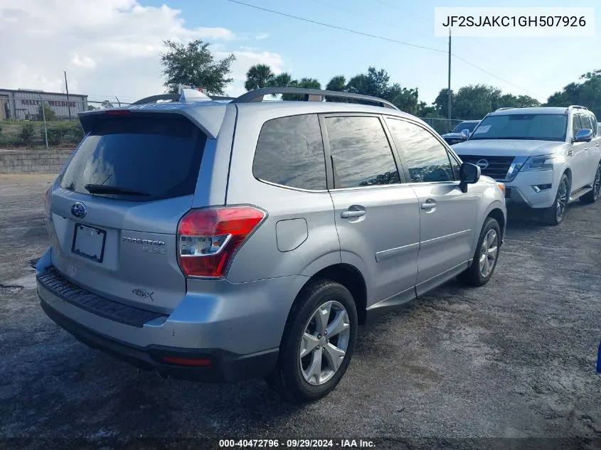 2016 Subaru Forester 2.5I Limited VIN: JF2SJAKC1GH507926 Lot: 40472796