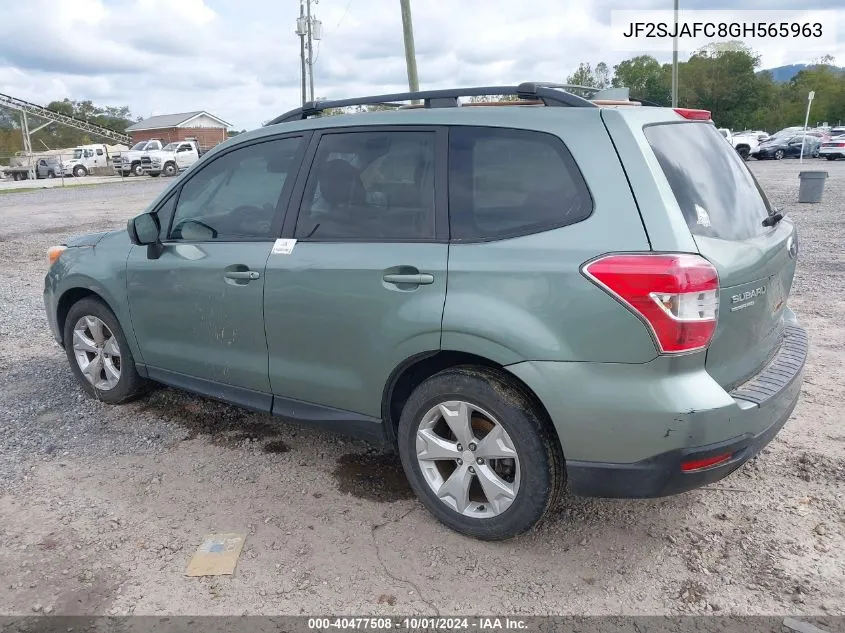 2016 Subaru Forester 2.5I Premium VIN: JF2SJAFC8GH565963 Lot: 40477508