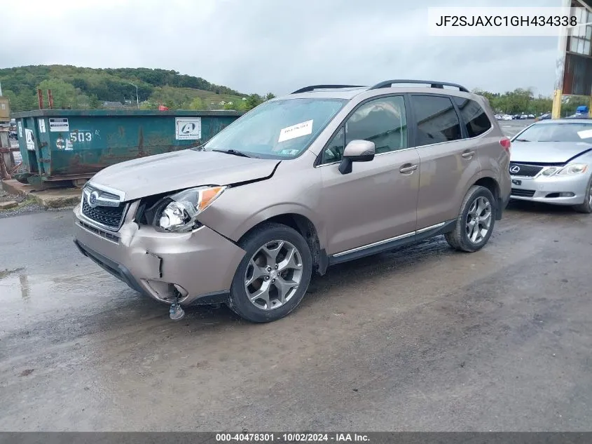 2016 Subaru Forester 2.5I Touring VIN: JF2SJAXC1GH434338 Lot: 40478301