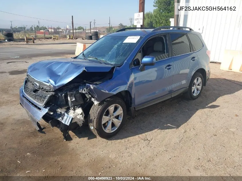 2016 Subaru Forester 2.5I Limited VIN: JF2SJAKC5GH564162 Lot: 40498923